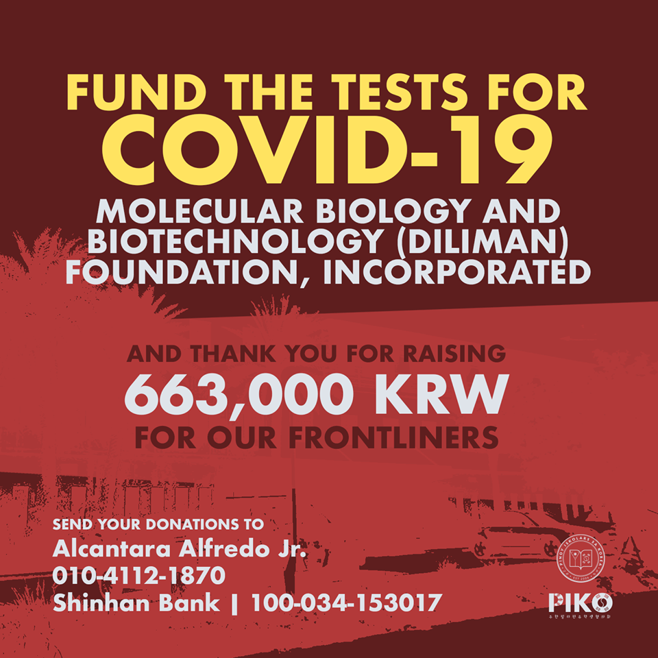 Fund the tests for COVID-19
